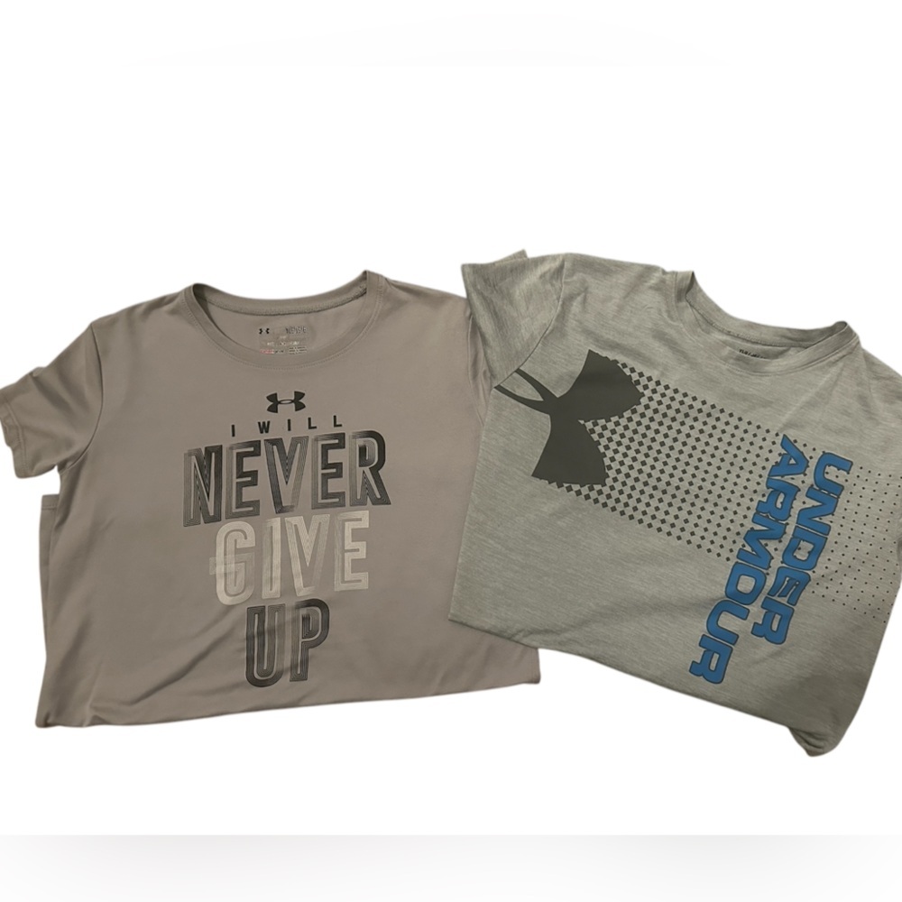 Under Armour Gray and Blue Kids Tees